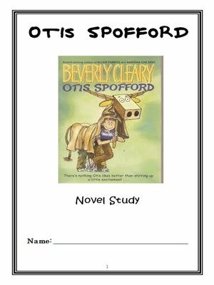cover image of Otis Spofford (Beverly Cleary) Novel Study / Reading Comprehension Journal